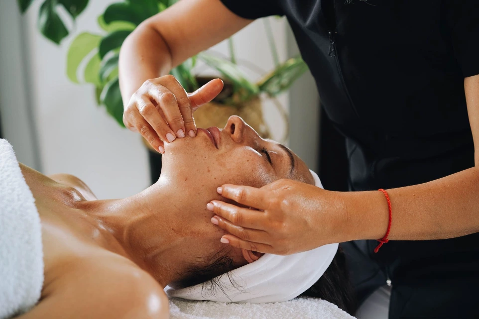 A Korean specialty facial being given at Caribbean Wellness